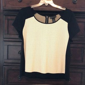 🛍 Lane Bryant Faux Leather and knit top